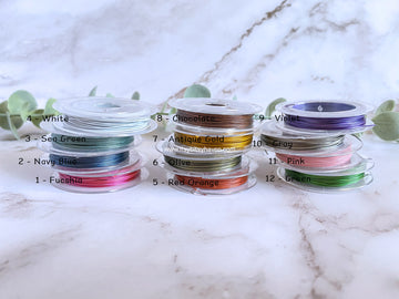 0.45mm, (Approx 10m/roll )Tiger Tail Wire, Nylon-coated Steel - Choose your colour